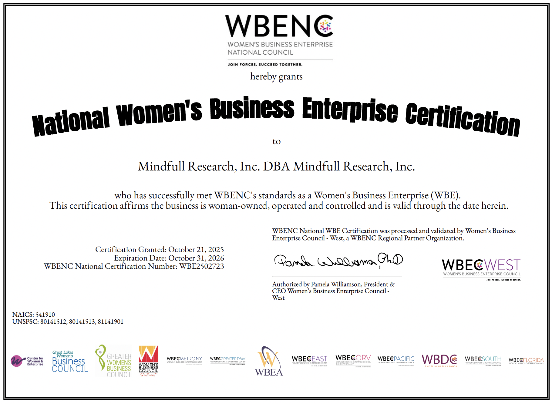 Mindful Research Women Owned Business
